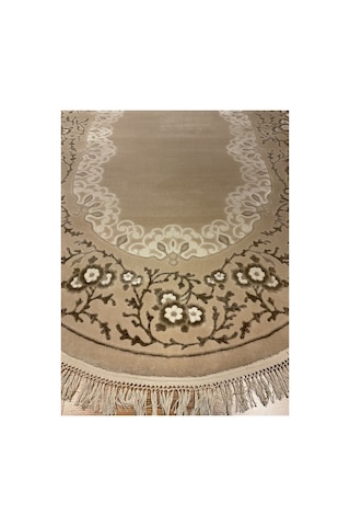 Aspero 4112b 160x230 Vizon Oval Halı Krem