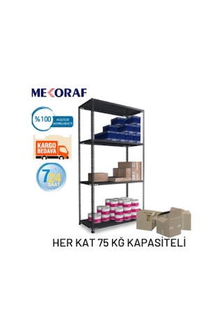Mekoraf Mekoraf 59 X 93 2 Metre 4 Katlı Çelik Raf Sistemi