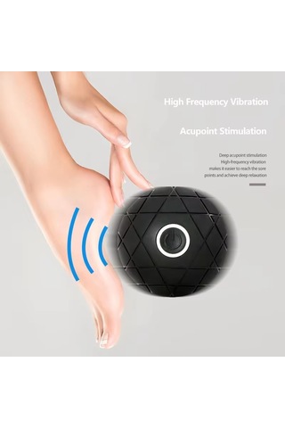 3d Titreşimli Yoga Topu Kas Gevşetme Masajı Fitness Topu Şarj Edilebilir El Silikon Masaj Topu Siyah Çok Renkli