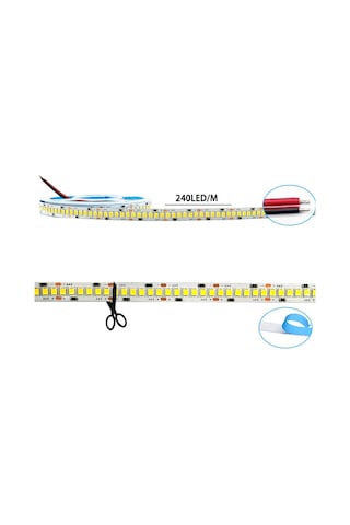 5 Metre Şerit Led 12 V - Metrede 240 Led – 240 X 5 Metre:1200 Led