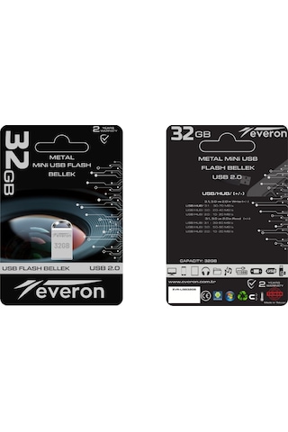 Everon 32gb Metal Usb Mini Flash Bellek