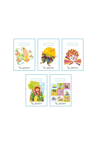 Blok Elgeçme Baskılı Poşet 100'Lü 22X33 N0 1