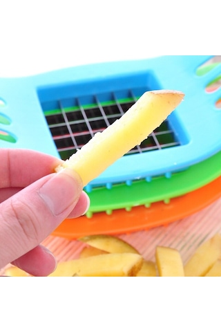 Küp Patates Dilimleyici Kızartmalık Parmak Patates Dilimleyici Çok Renkli