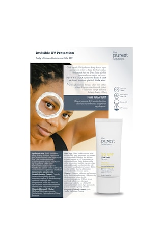 The Purest Solutions Spf50+ Invisible Uv Protection Daily Intensive Moisturizer 50 ML