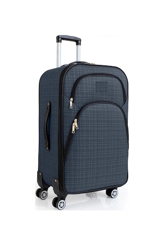 Xxl Battal Boy Dev Boy 90 Cm Körüklü Kumaş Valiz & Bavul Lacivert