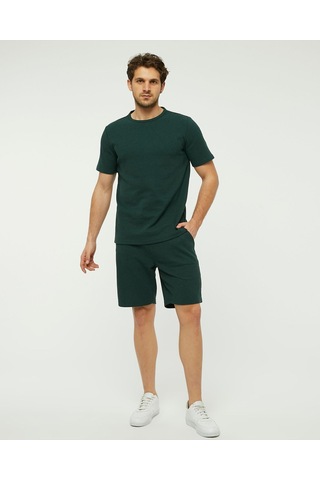 Bella Dossi Waffle Kumaş Şortlu Takım Yeşil