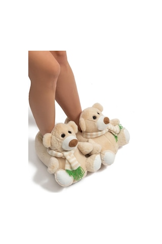 Twigy Twıgy Tw Kutup Bej Kadın Hayvanlı Panduf 36/41 Bej