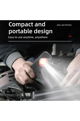 Novahub Manyetik Şarj Edilebilir 360 Derece Dön. Kancalı Led Çalışma Işığı, Taşınabilir Kırmızı-siyah, Ip44 Su Geçirmez Kırmızı - Siyah