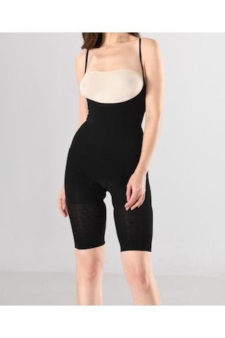 Nacar Store Kadın 1 Beden Küçülten Göğüs Altı Ayar Askılı Siyah Dikişsiz Korse