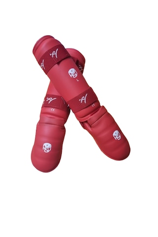 Haşado Karate Kaval Ve Ayaküstü Koruma Seti Kırmızı