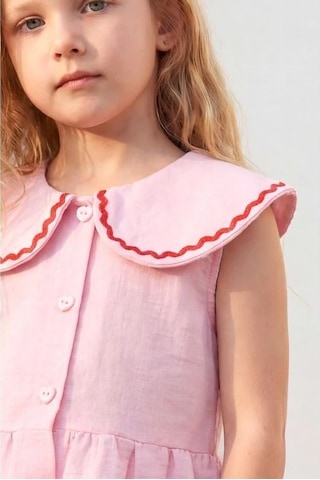 Magu Kız Çocuk Pembe Kalp Pantolon Takım