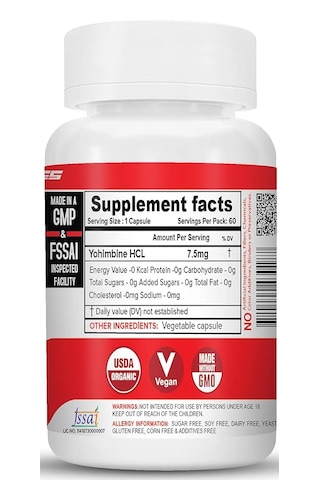 Nutrija Yohimbine Hcl 7.5mg 60 Kapsül