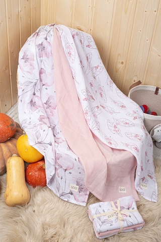 Luckka Dijital Baskılı 3'lü Müslin Örtü Seti - 75x75 Cm - Zt5000 Pembe Pembe