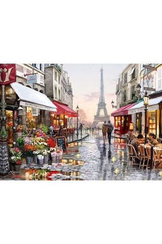 Fortunelane 30x40cm Kent Desenli 5d Pırlanta Tablo - Kanvas + Reçine, Dairesel Tam Pırlanta, Çerçeve Hariç