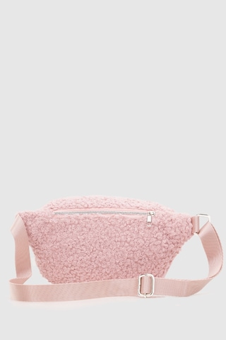 Housebags Kadın Pembe Suni Kürklü Dokuma Bel Çantası 213 Pembe