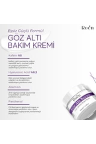 Roen Göz Altı Morluk Kremi Kafein %5 Hyaluronic Acid %0,2 Koyu Halka Şişlik ve Bakım Kremi 50 ML