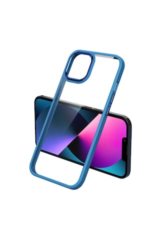 Apple Uyumlu iPhone 12 Pro Uyumlu Zore Krom Kılıf-mavi Mavi -