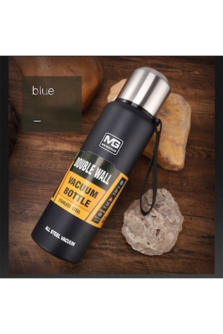 Açık Termos Taşınabilir Büyük Kapasiteli Yalıtımlı Kupa, Kapasite: 1500ml Koyu Mavi