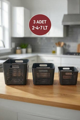 Selka Home Lavin 3'lü Dolap İçi Düzenleyici ( 2-4-7 Lt. )