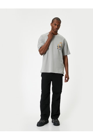 Koton Looney Tunes Oversize Tişört Lisanslı Baskılı Gri 4sam10783hk Gri
