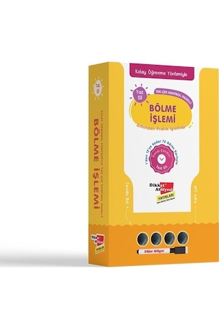 Kolay Öğrenme Yöntemiyle Yaz Sil Bölme İşlemi - Dikkat Atölyesi Yayınları