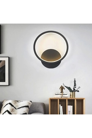 Yatak Odası,çocuk Odası,antre, Modern Tarz Duvar Led Aplik Siyah