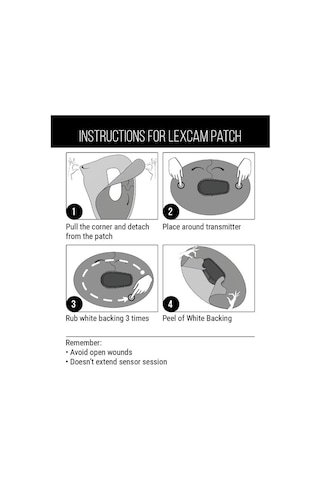 Lexcam Dexcom G6 Sensör Uyumlu Su Geçirmez Yapışkan Yama 30 Adet
