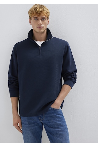 Mavi - Yarı Fermuarlı Lacivert Sweatshirt 0s10537-86623 Lacivert