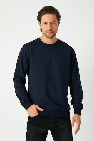 Mmetalic Erkek Lacivert Basic Bisiklet Yaka Sweatshirt Lacivert