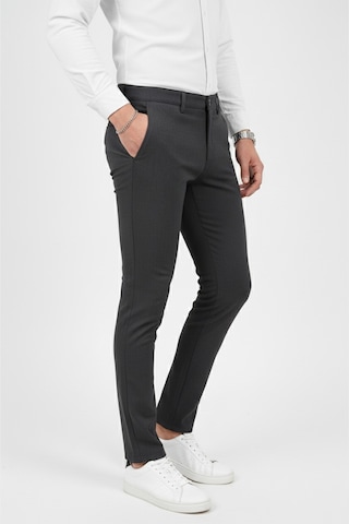 Deepsea Erkek Füme Modern Fit Likralı Kumaş Pantolon Günlük & Ofis Kullanımı 2602020 Füme