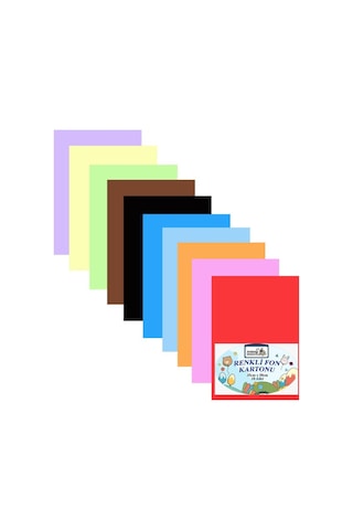Fon Kartonu 10 Lu 35X50 Cm 1 Paket Arlantis 10 Renk Fon Kartonu 3