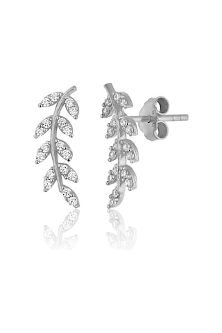 Zanaatsilver 925 Ayar Gümüş, Zirkon Taşlı Rodyum Kaplama Yaprak Modeli Küpe Zanaatsilver 925 Ayar Gümüş, Zirkon Taşlı Rodyum Kaplama Yaprak Modeli Küpe