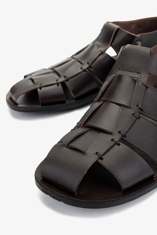 Valmenti Erkek Hakiki Deri Kahverengi Düz Sandalet 1152 1520 Erk Sndlt Y25 T.moro Kahverengi