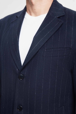 D's Damat Ds Damat Regular Fit Lacivert Çizgili Yünlü Palto 1hf083220016m Lacivert