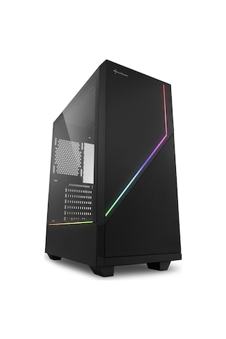Sharkoon Flow RGB USB 3.0 Mid Tower ATX Bilgisayar Kasası Siyah