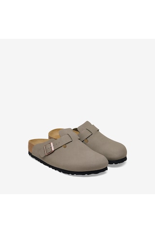 Terlik Kadın 1033068 Birkenstock Boston Bf Nu Stone Bej - Taba