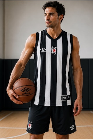 Beşiktaş Umbro Erkek Basketbol Forması Beyaz - Siyah