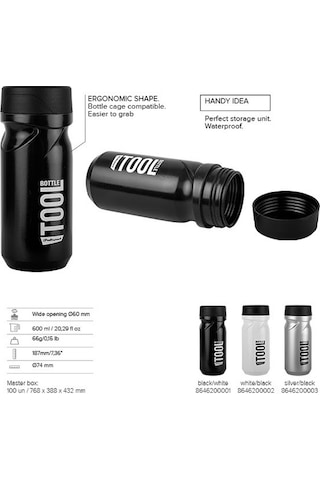 Polisport Bisiklet Alet Kutusu Matara Tip 600 Ml Siyah - Yeşil