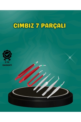 Antistatik 7 Li Hassas Cımbız Takımı Manyetik Olmayan Uçlu