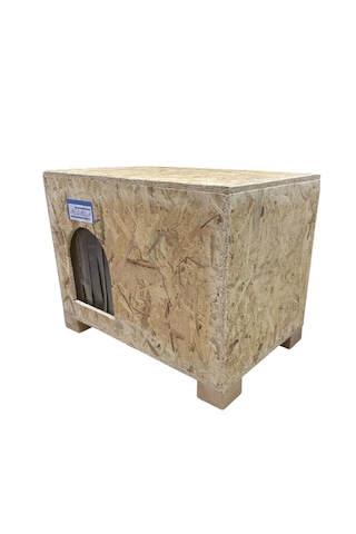 Reyo Kedi Evi Dış Ortam Uygun Ahşap Kedi Evi Osb 61 x 41 x 36 CM CAT48