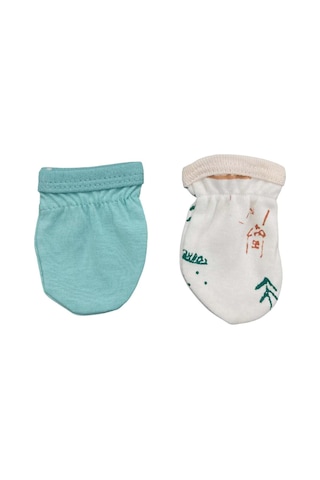 Sebi Bebek Eldiveni 0-3 Ay 9903 Ekru-turkuaz Ekru - Turkuaz