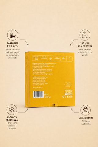 Canbakkal Yarım Yağlı Katkısız Doğal ve Kahvaltılık Dil Peyniri 1 KG