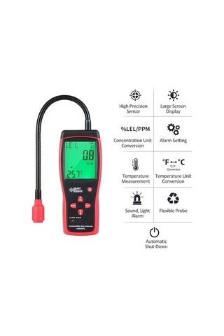 Maoyaya Trendooze Yanıcı Gaz Kaçak Dedektörü Taşınabilir Sensör Cihazı Akıllı İx