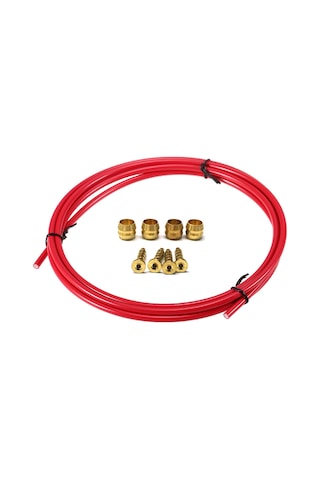 Teltree Yüksek Performanslı Bisiklet Hidrolik Disk Fren Kablosu - 2.5m, Kırmızı, Sıcaklık Dirençli Pbt Tüp Kırmızı