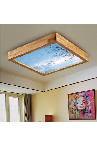 Wood Design World Ahşap Çerçeve Tavan Led Aydınlatma ( Yeni ) (528111482)