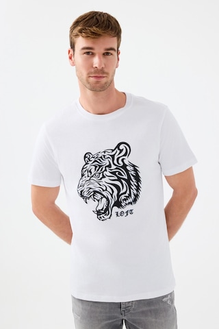 Loft Lf2039228 Erkek Kısa Kollu T-shirt Beyaz