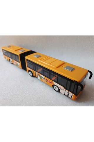Model Otobüs Oyuncak Körüklü Otobüsü Kırılmaz 22Cm Metrobüs Sarı