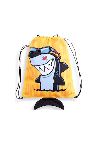 Denokids Shark Erkek Çocuk Sarı Sırt-plaj Çantası Çok Renkli