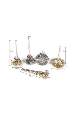 Geeksen 45 Parça Gümüş Çelik Fırça Seti - Elektrikli Taşlama Aleti İçin Pas Kaldırıcı, Metal Yüzey Temizleyici Ve Parlatıcı Uçlar