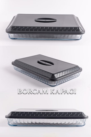 Dikdörtgen Borcam Kapak Bpa Sız, Gri Ve Taşımaya Uygun Gri